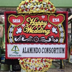 Bunga Papan Happy Wedding 013