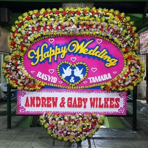 Bunga Papan Happy Wedding 002