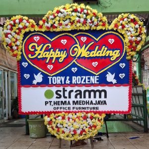 Bunga Papan Happy Wedding 005