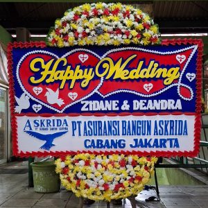 Bunga Papan Happy Wedding 007