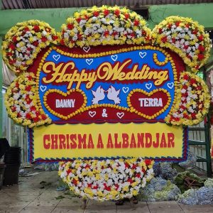 Bunga Papan Happy Wedding 008