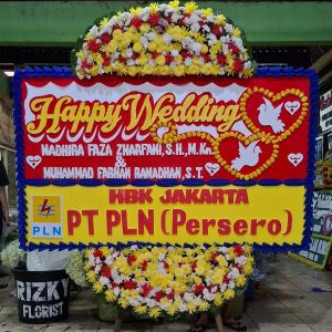 Bunga Papan Happy Wedding 011